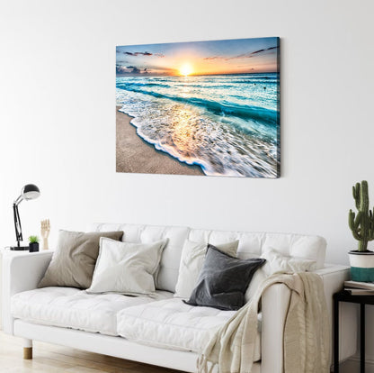 Sea beach ocean Canvas Wall Art Design,white sand POSTER , Poster Print Decor for Home & Office Decoration CANVAS READY to Hang