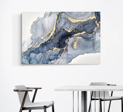 Abstract fluid art painting Contemporary Art Decor Abstract Wall Art Blue Canvas Print Home Decor Marble Wall Decor,Marble Canvas Print