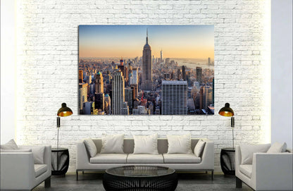 Sunset in Manhattan New York Wall Art landscape Canvas Print Hang Canvas Print Modish Painting Decor American City