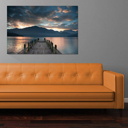 Lake District Canvas Art Print, Landscape Wall Decor, Home and Living Room Decor, Foot bridge at sunset Canvas Prints CANVAS READY to Hang