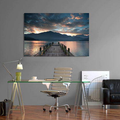 Lake District Canvas Art Print, Landscape Wall Decor, Home and Living Room Decor, Foot bridge at sunset Canvas Prints CANVAS READY to Hang