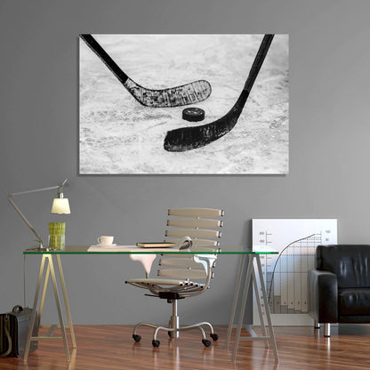 Hockey canvas wall art,Winter sport canvas Hockey wall art Ice rink canvas print Hang Canvas Print Modish Decor