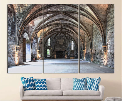 Old Castle Canvas Print Modern Living Room decor historical Canvas print wall art Medieval Architecture wall art