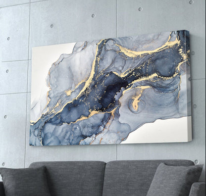 Abstract fluid art painting Contemporary Art Decor Abstract Wall Art Blue Canvas Print Home Decor Marble Wall Decor,Marble Canvas Print