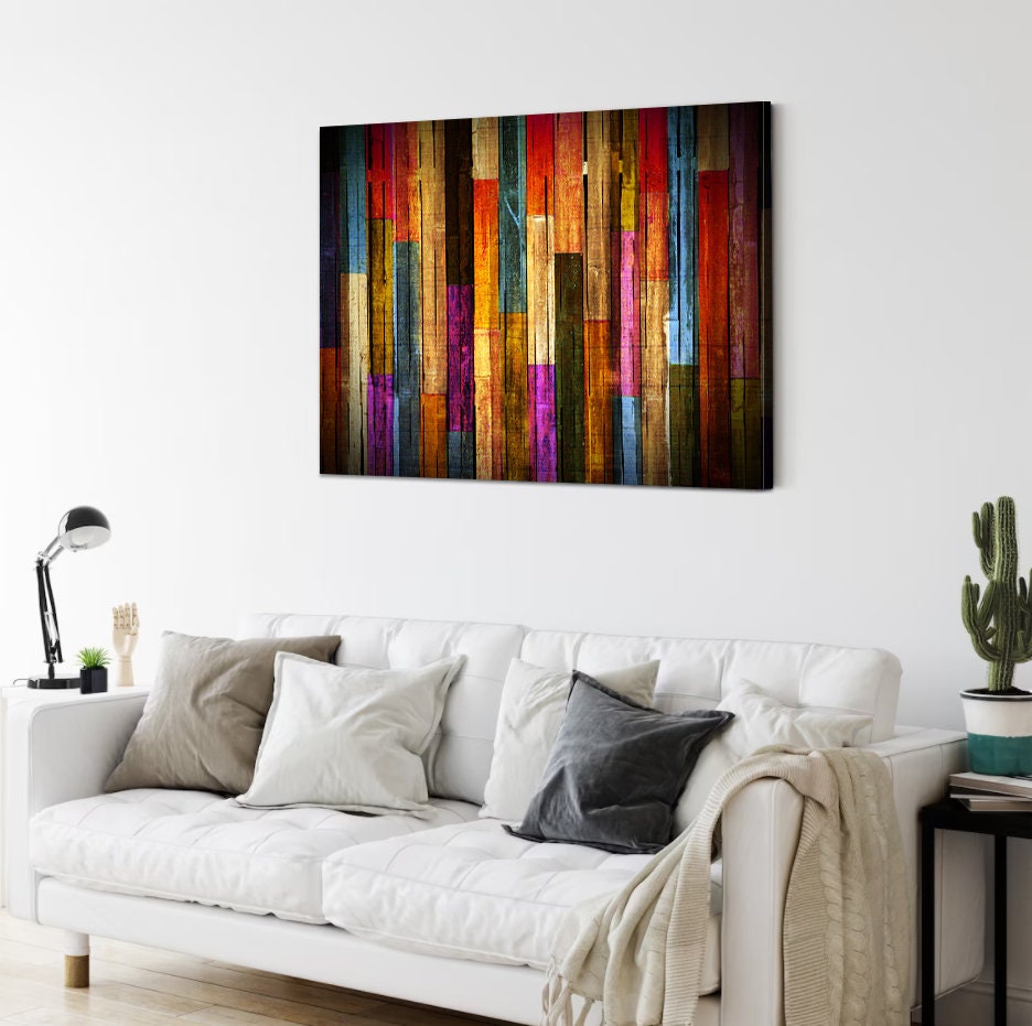 Painted Wood Canvas Printing Wall Art ,Abstract Wall Art,Modern Wall Art, Home & Office Decoration CANVAS READY to Hang