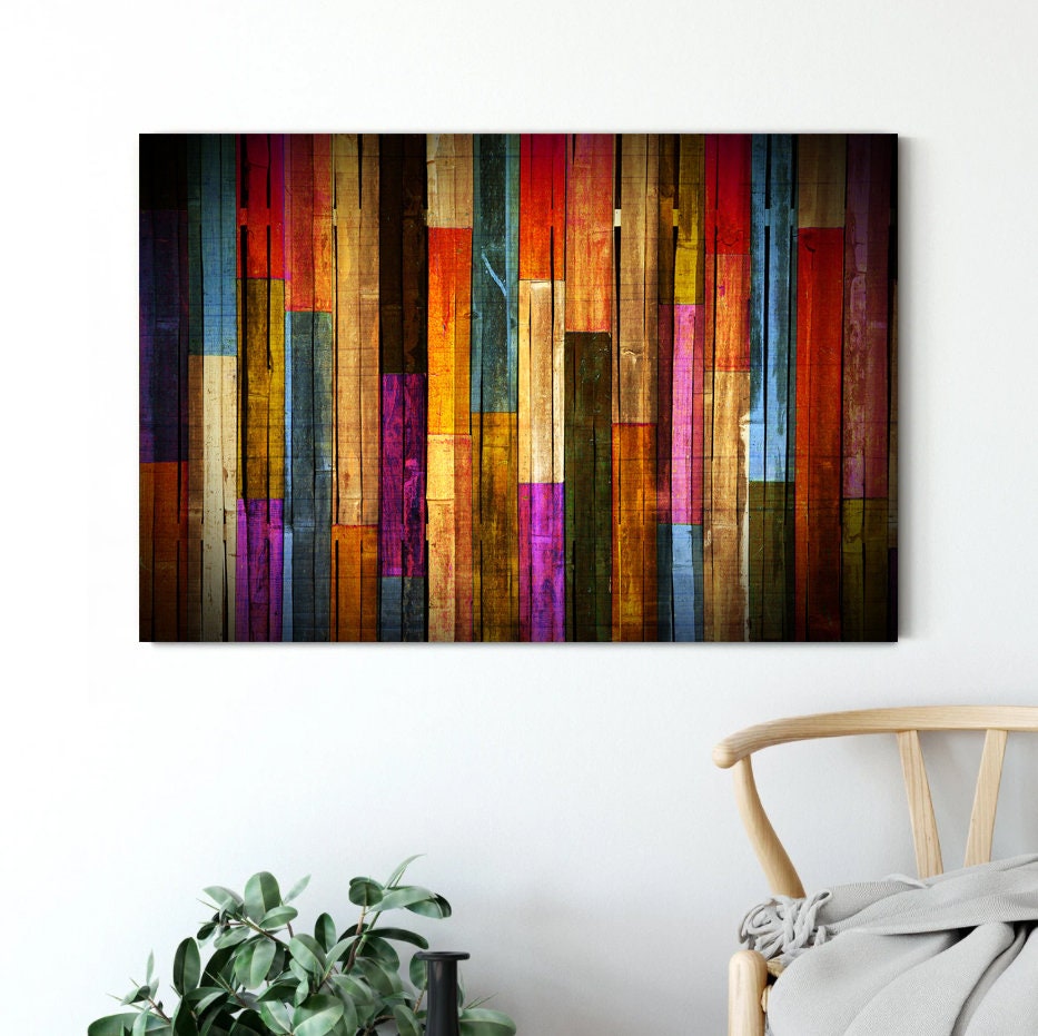 Painted Wood Canvas Printing Wall Art ,Abstract Wall Art,Modern Wall Art, Home & Office Decoration CANVAS READY to Hang