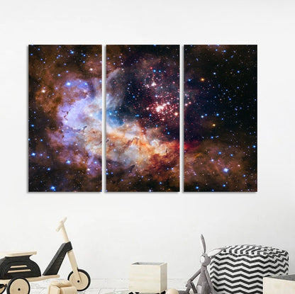 Nebula in space, Nasa Space Print, Westerlund 2,Hubble Space Telescope Photograph Art Print, Large Wall Art,POSTER or CANVAS READY to Hang