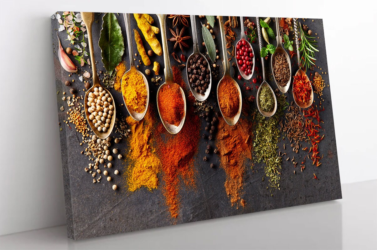 Spices Dining room Food Kitchen canvas print Kitchen wall decor Cooking Kitchen CANVAS WALL ART Picture Print