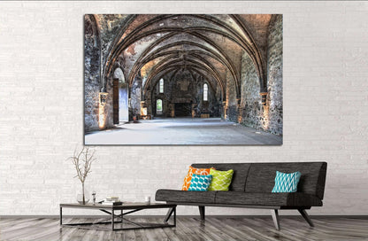 Old Castle Canvas Print Modern Living Room decor historical Canvas print wall art Medieval Architecture wall art