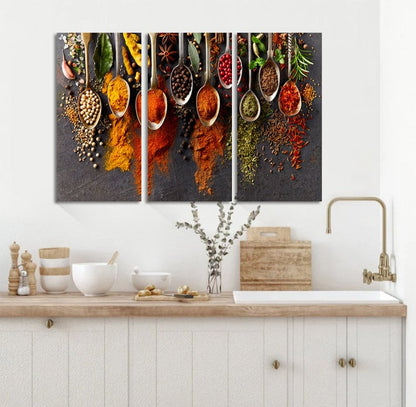 Spices Dining room Food Kitchen canvas print Kitchen wall decor Cooking Kitchen CANVAS WALL ART Picture Print