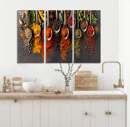 Spices Dining room Food Kitchen canvas print Kitchen wall decor Cooking Kitchen CANVAS WALL ART Picture Print