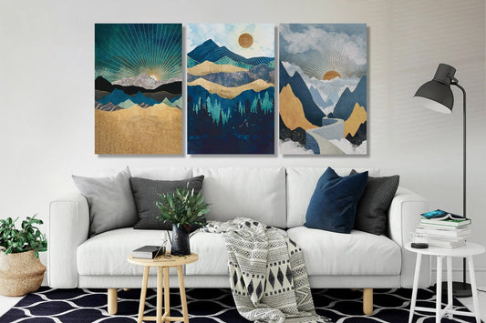 Abstract Mountain Canvas Print, Wall Art Print, Modern Decor, wall art decor, Home & Living, Modern Wall Art Prints For Home wall art set