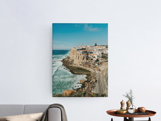 Santa Cruz Beach Wall Art, canvas print, coast view, entryway framed wall art, living room decoration vertical picture