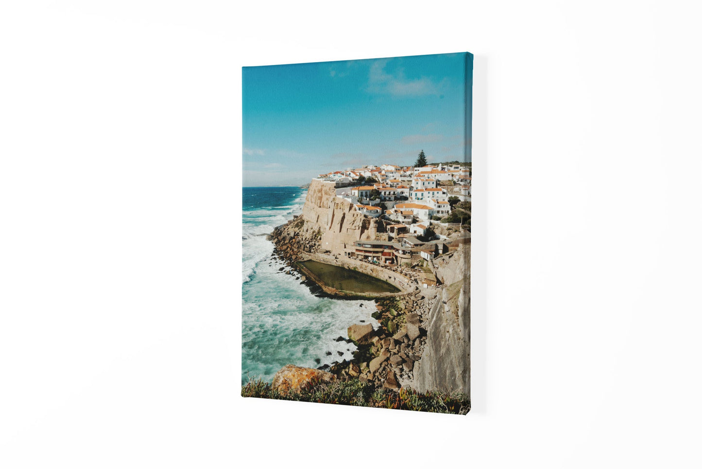 Santa Cruz Beach Wall Art, canvas print, coast view, entryway framed wall art, living room decoration vertical picture