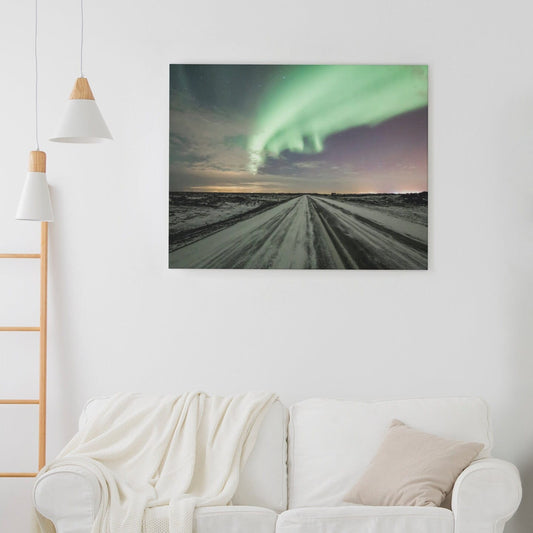 Aurora Photo Print, Northern Lights Night Sky, Colors Of The Sky Art Print,Large Wall Art, Canvas over wood frame, ready to hang