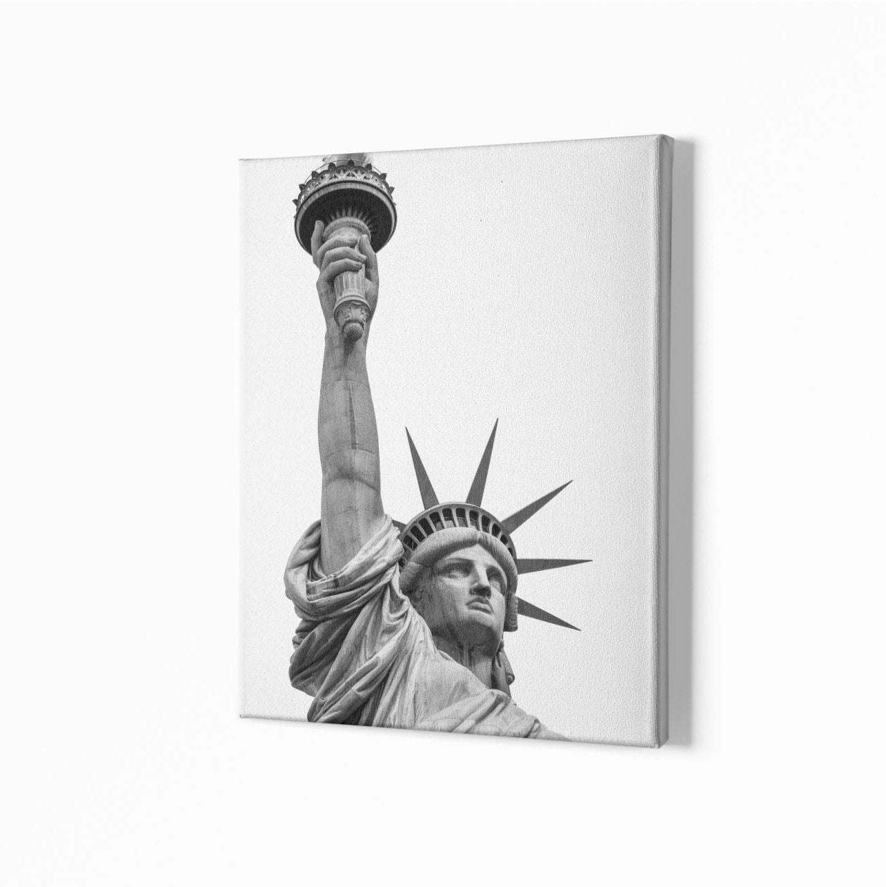 Statue of Liberty NYC Wall Art, New York, canvas print, Wood framed wall art, black and white wall art, photo print