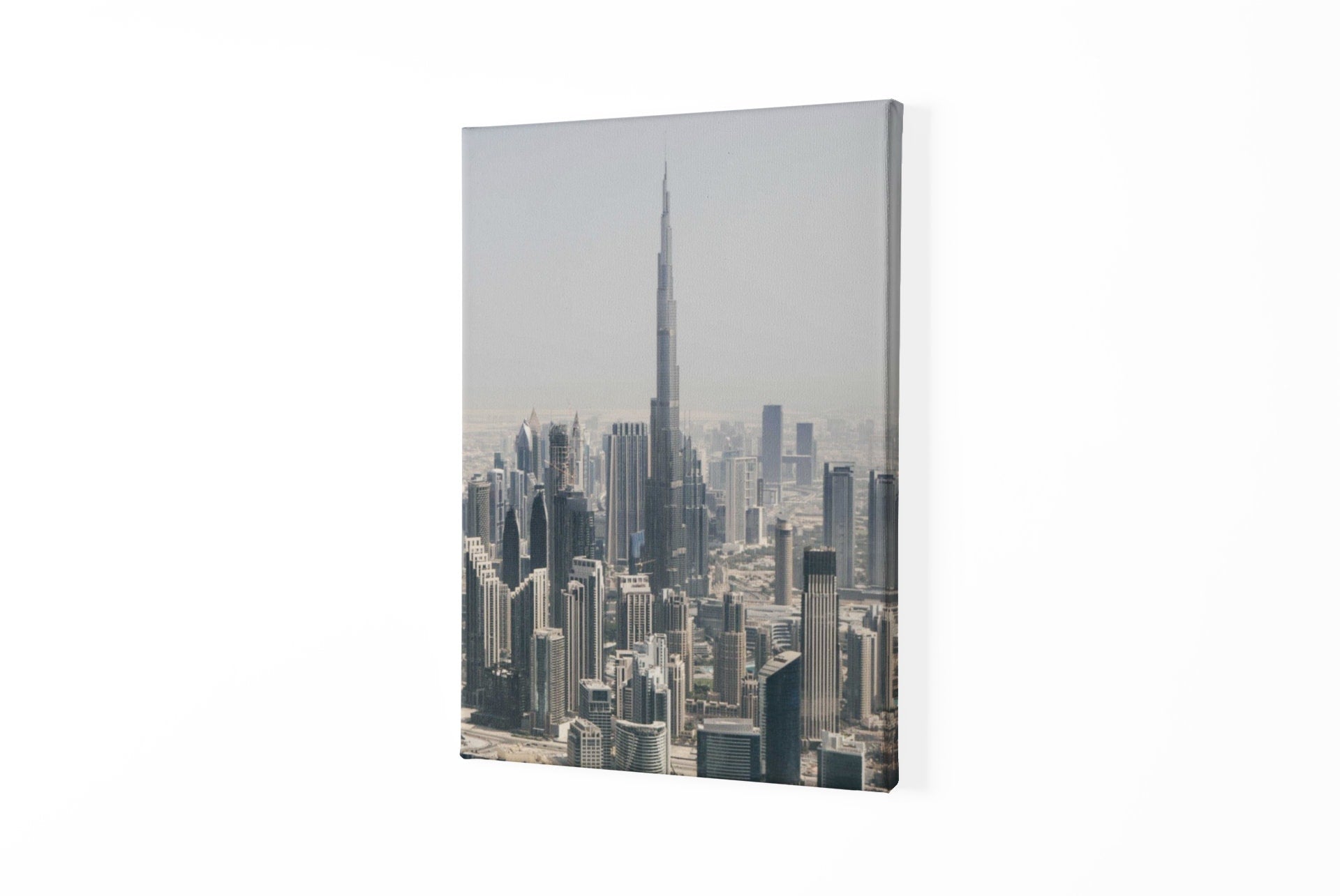 Burj Khalifa Skyscrapers Dubai Arabias Canvas Wall Art, canvas print, bedroom, office, living room decoration vertical landscape picture