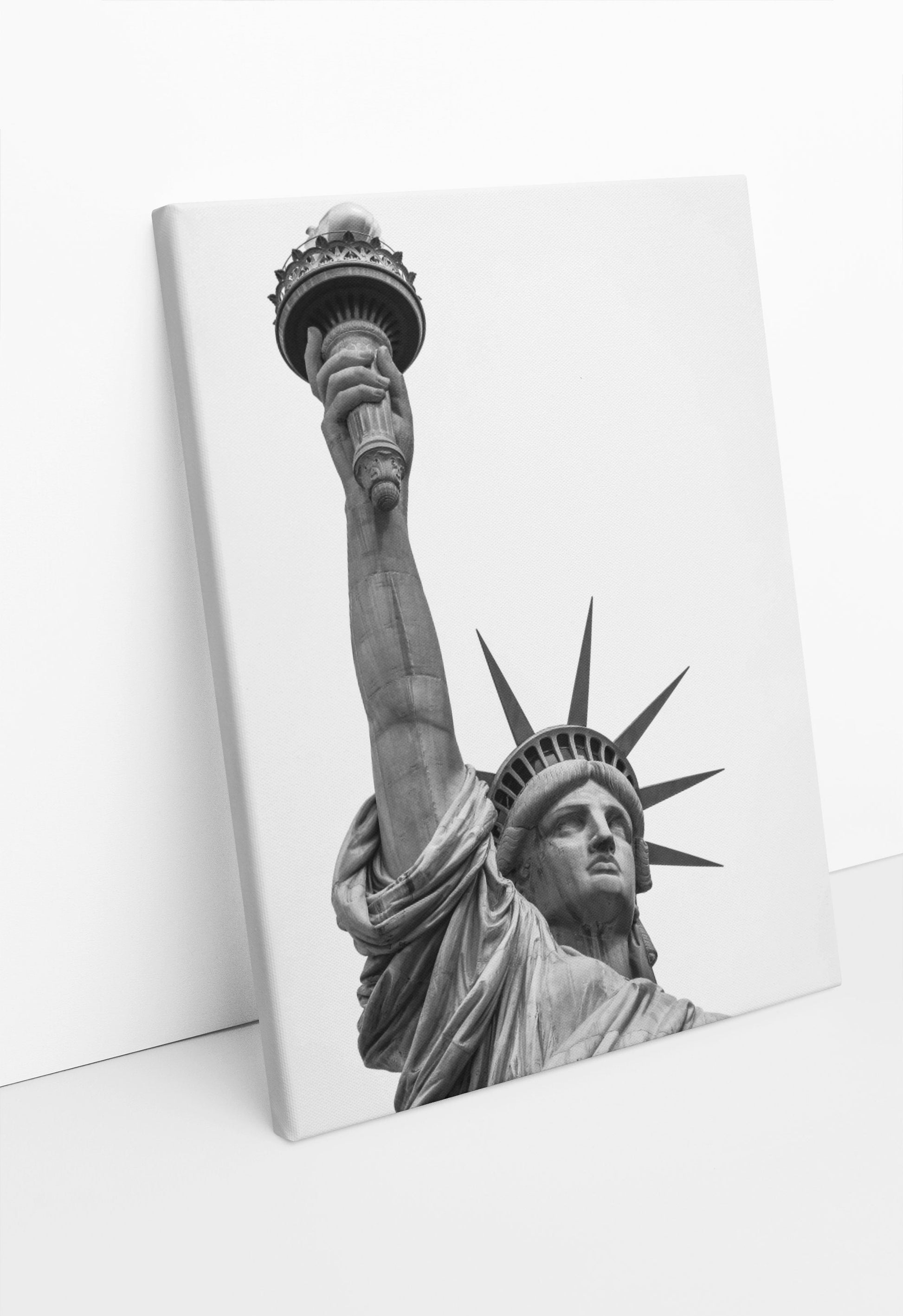 Statue of Liberty NYC Wall Art, New York, canvas print, Wood framed wall art, black and white wall art, photo print