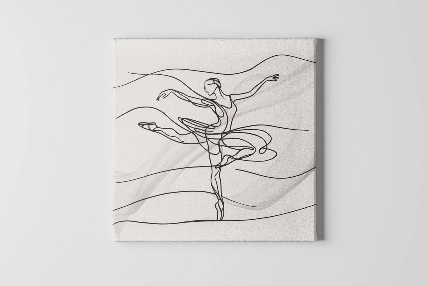 Ballerina Minimalist Line Art Canvas Print, Simple Wall Decor, line art, minimalist, wall art, ready to hang canvas print